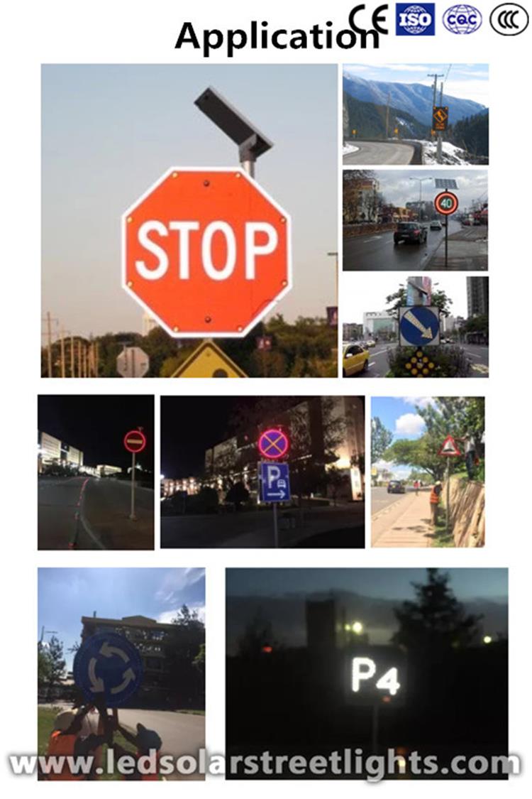 applied of reflective street signs