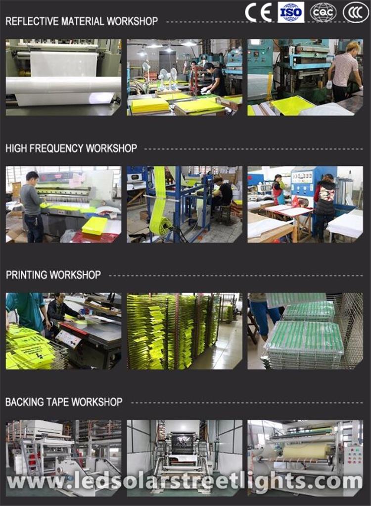 production process of reflective street signs